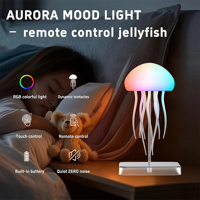 Aurora Jellyfish Night Glow Lamp